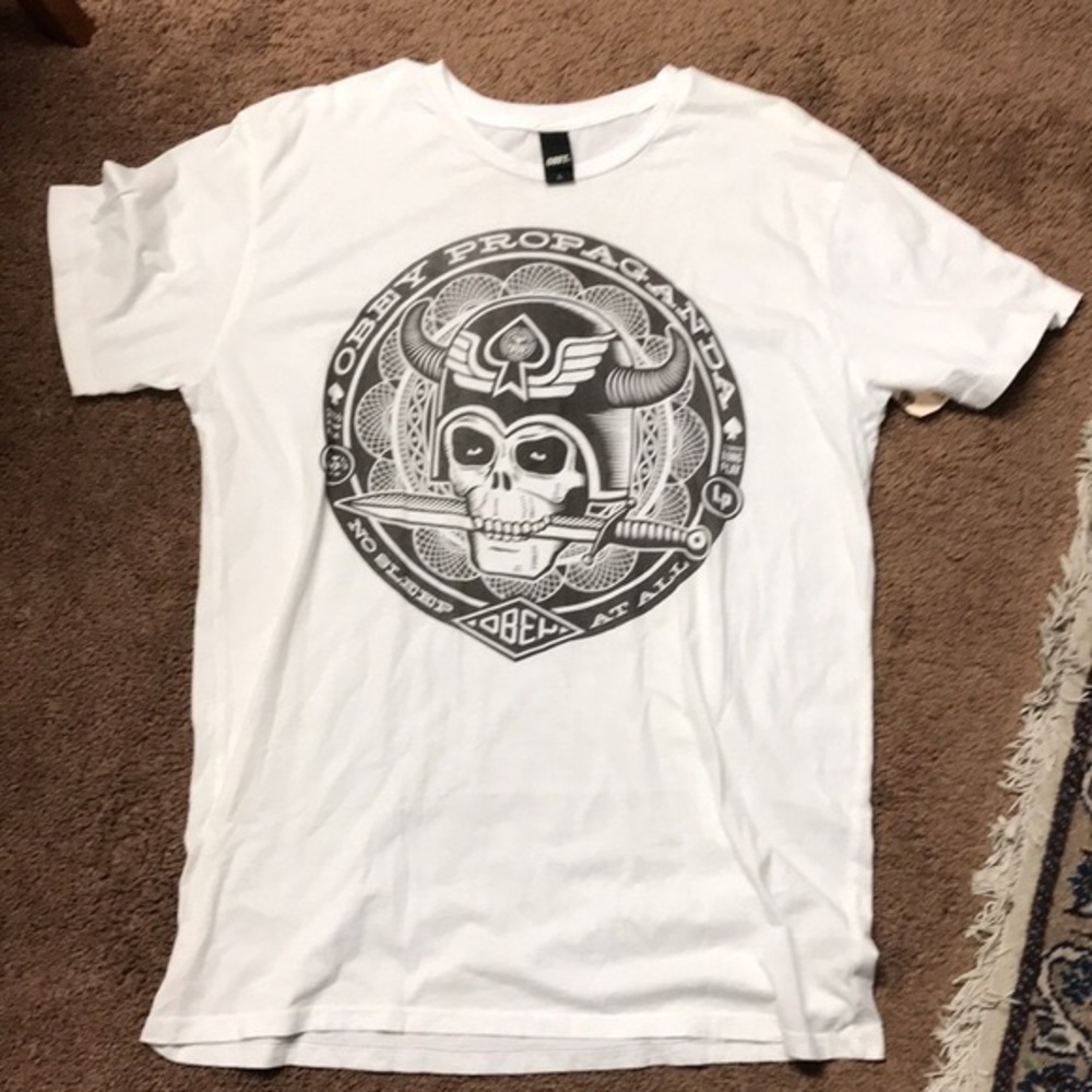 Obey White Graphic T-Shirt for Men